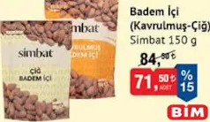SİMBAT KAVRULMUŞ/ÇİĞ BADEM İÇİ 150 G